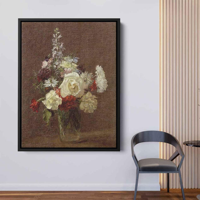 Mixed Flowers (1887) by Henri Fantin-Latour - Canvas Artwork