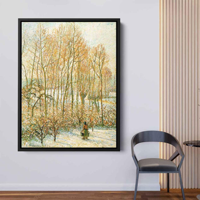 Morning Sunlighton the Snow, Eragny-sur-Epte by Camille Pissarro - Canvas Artwork