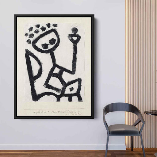 My mom drunk falls into the chair (1940) by Paul Klee - Canvas Artwork