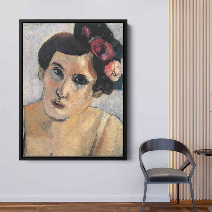 Woman's Head, Flowers in Her Hair by Henri Matisse - Canvas Artwork