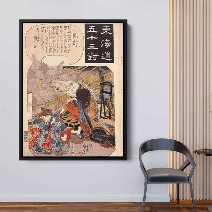 Okabe - The cat witch by Utagawa Kuniyoshi - Canvas Artwork