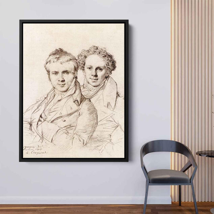 Otto Magnus von Stackelberg and Jacob Linckh (1817) by Jean Auguste Dominique Ingres - Canvas Artwork