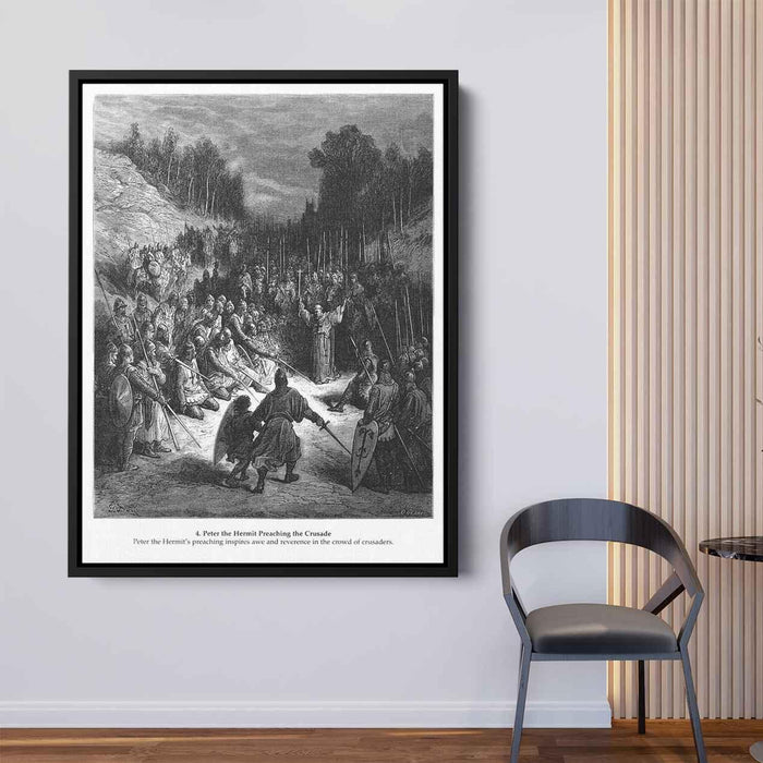Peter the Hermit Preaching the Crusade by Gustave Dore - Canvas Artwork