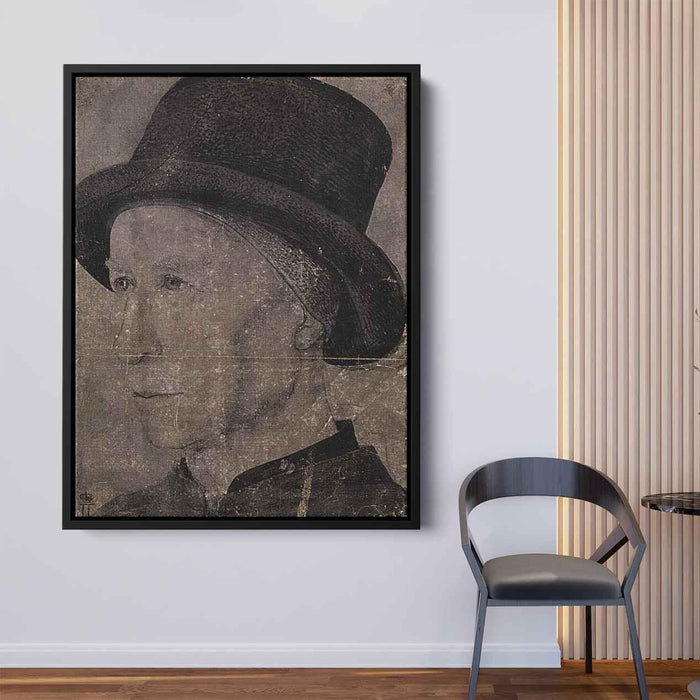 Portrait of Man with hat (1475) by Jean Fouquet - Canvas Artwork