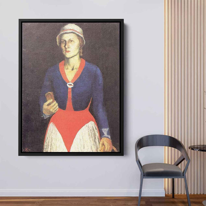 Portrait of the Artist's Wife (1934) by Kazimir Malevich - Canvas Artwork