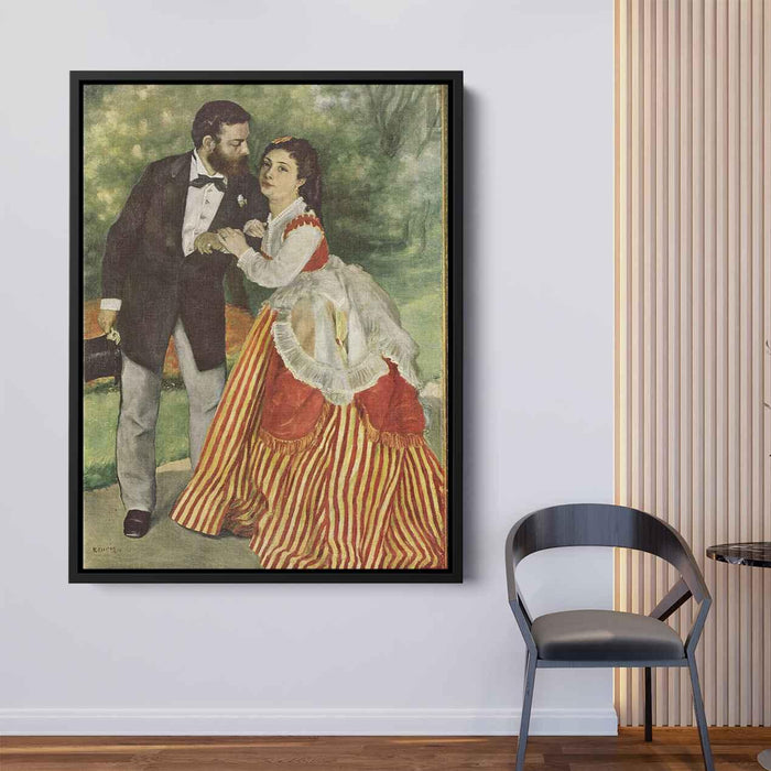 Alfred Sisley and His Wife (1868) by Pierre-Auguste Renoir - Canvas Artwork