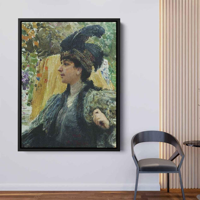 Portrait of V. V. Verevkina (1916) by Ilya Repin - Canvas Artwork