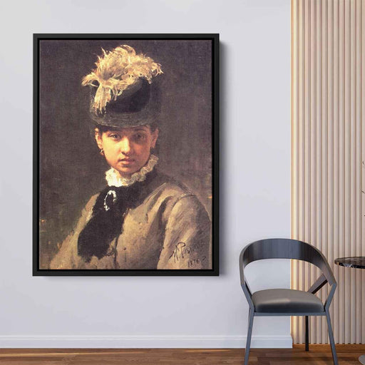 Portrait of Vera Repina, the Artist's Wife by Ilya Repin - Canvas Artwork