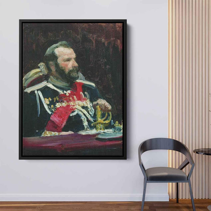 Portrait of War Minister, infantry general and member of State Council State Aleksei Nikolayevich Kuropatkin by Ilya Repin - Canvas Artwork