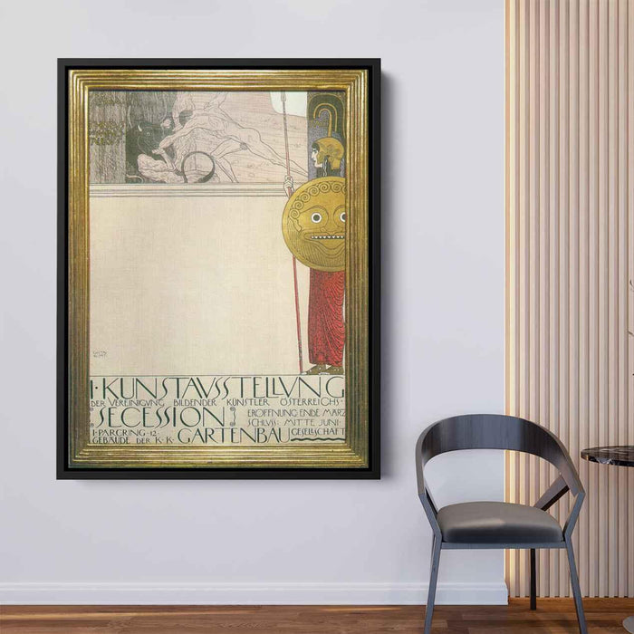 Poster for the First Art Exhibition of the Secession Art Movement (1898) by Gustav Klimt - Canvas Artwork