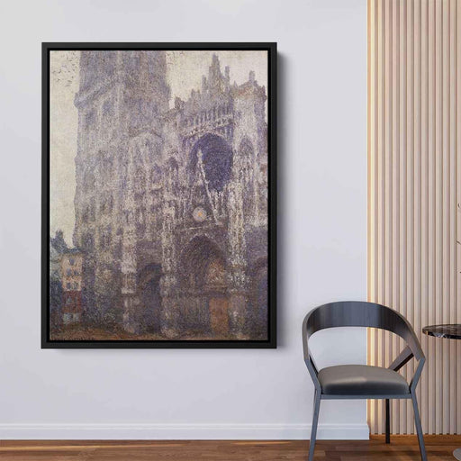 Rouen Cathedral, The Portal and the Tour d'Albene, Grey Weather by Claude Monet - Canvas Artwork