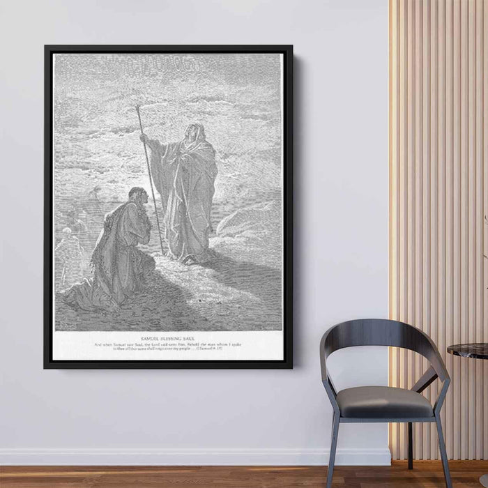 Samuel Blesses Saul by Gustave Dore - Canvas Artwork