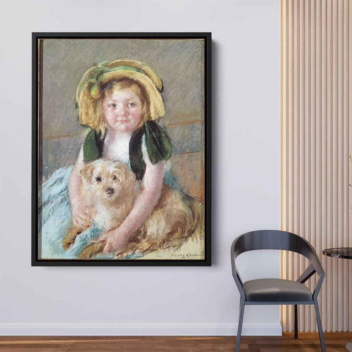 Sara with her dog by Mary Cassatt - Canvas Artwork