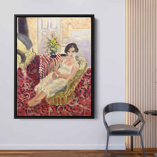 Seated Figure, Striped Carpet by Henri Matisse - Canvas Artwork