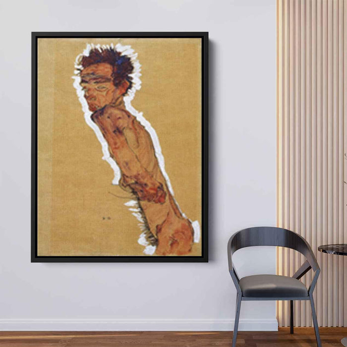 Self Portrait Nude (1910) by Egon Schiele - Canvas Artwork