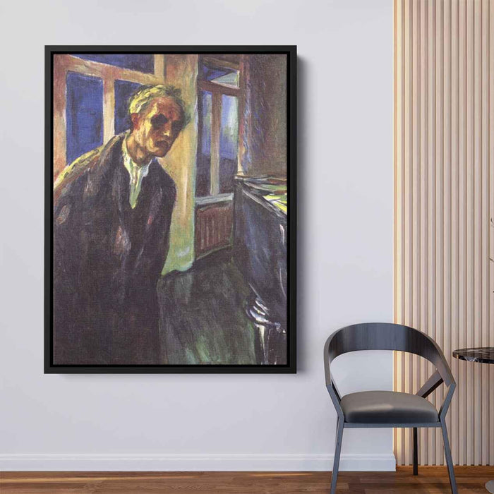 Self-portrait. The night wanderer (1924) by Edvard Munch - Canvas Artwork