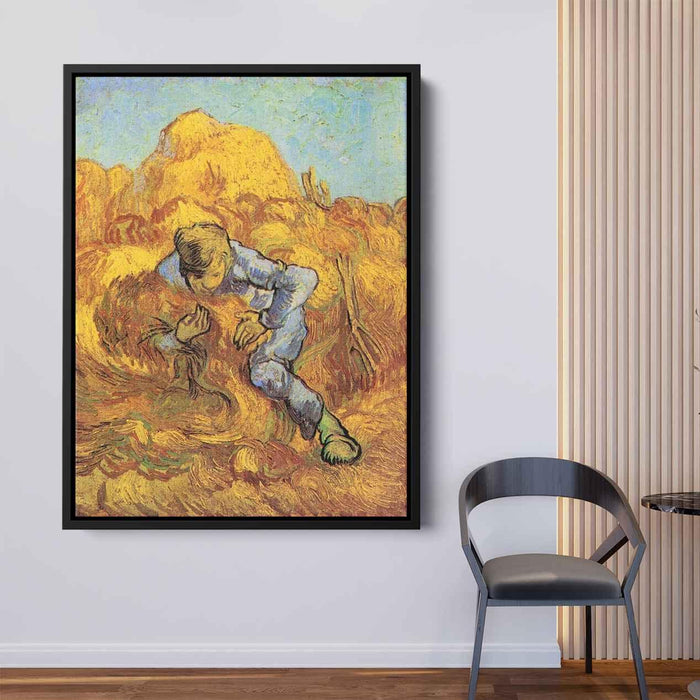 Sheaf-Binder, The after Millet by Vincent van Gogh - Canvas Artwork