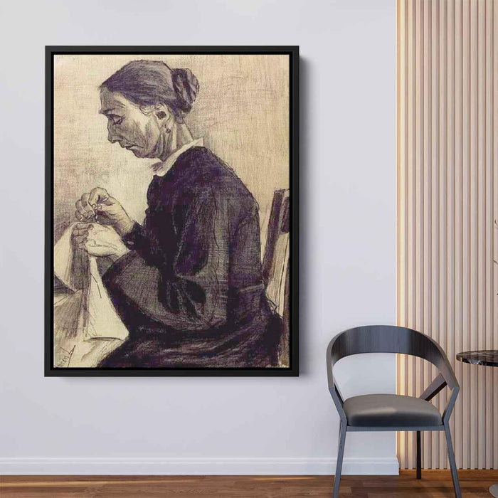 Sien, Sewing, Half-Figure by Vincent van Gogh - Canvas Artwork