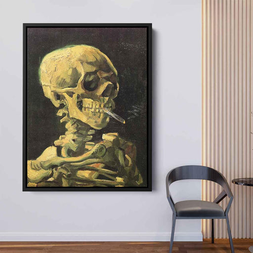Skull with Burning Cigarette (1885) by Vincent van Gogh - Canvas Artwork