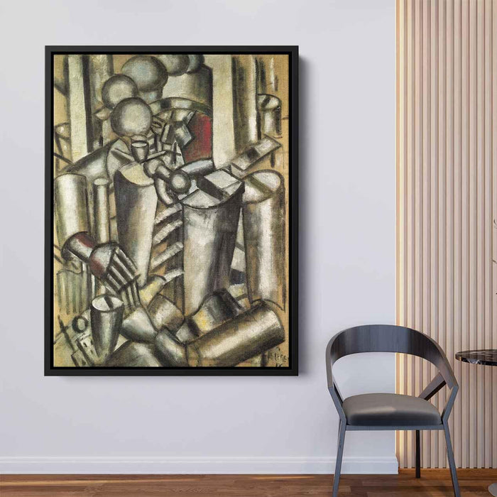 Soldier with a pipe (1916) by Fernand Leger - Canvas Artwork