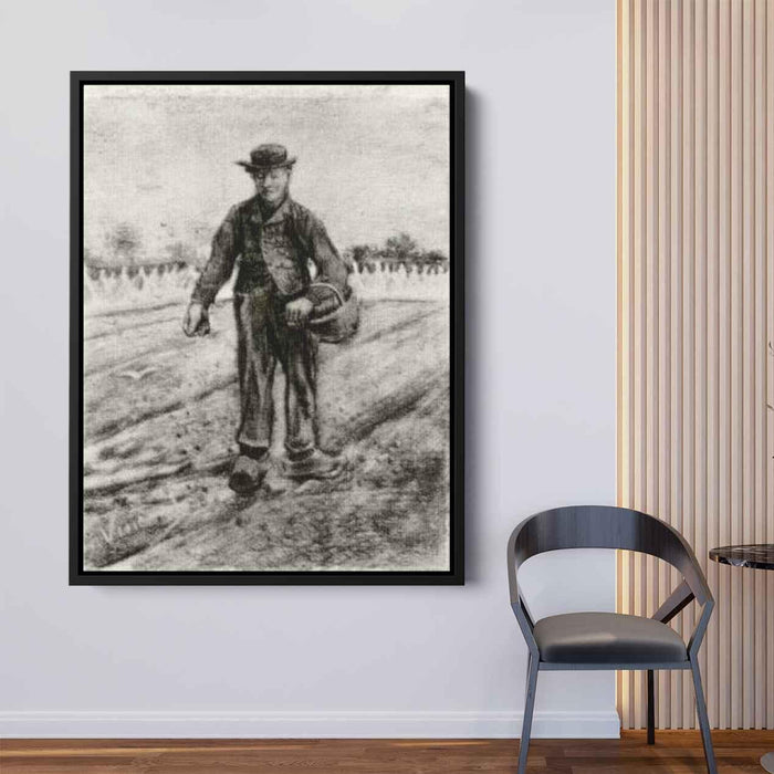 Sower with Basket (1881) by Vincent van Gogh - Canvas Artwork