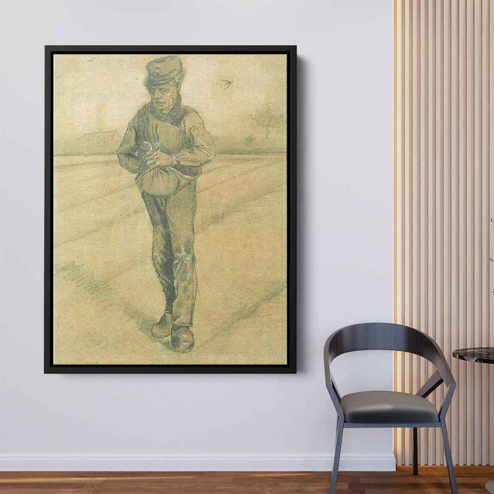 Sower with Hand in Sack (1881) by Vincent van Gogh - Canvas Artwork