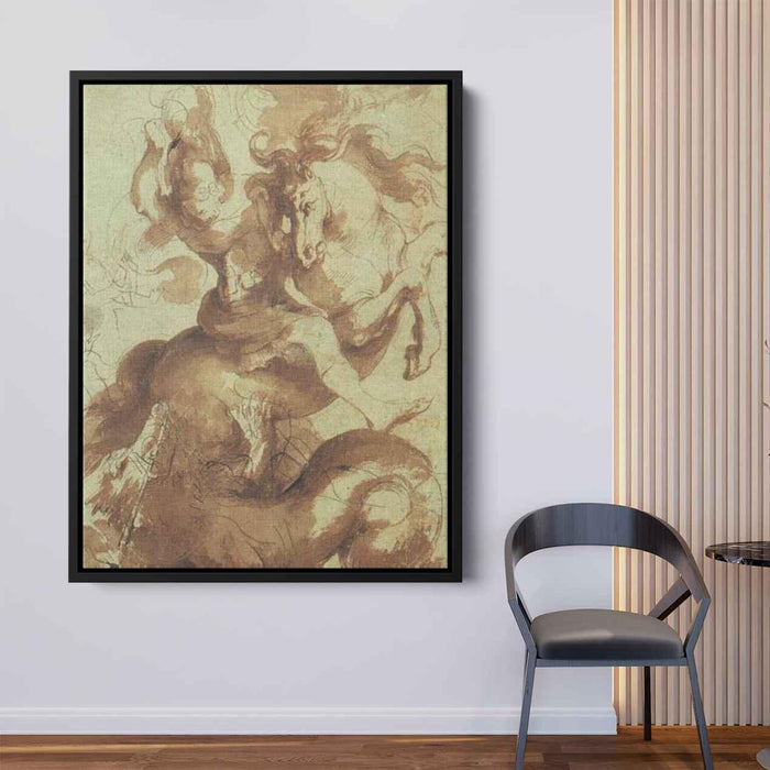 St. George Slaying the Dragon by Peter Paul Rubens - Canvas Artwork