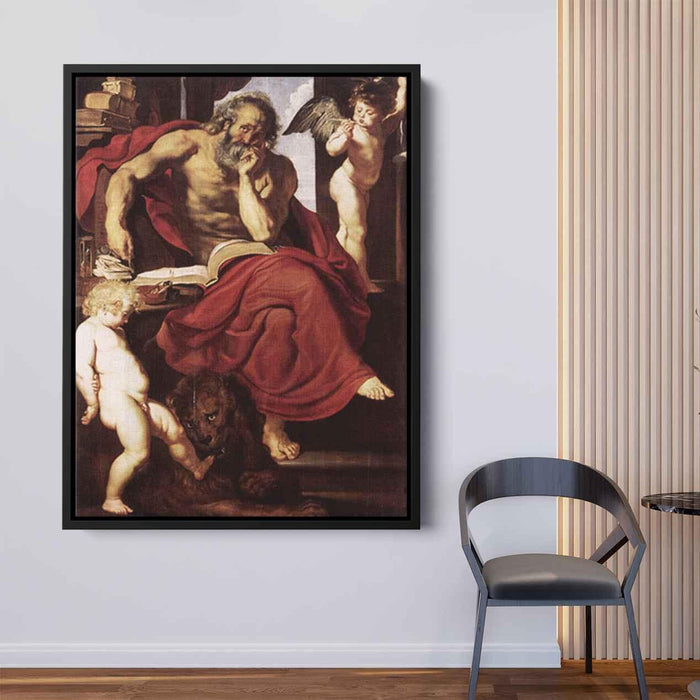 St. Jerome in His Hermitage (1609) by Peter Paul Rubens - Canvas Artwork