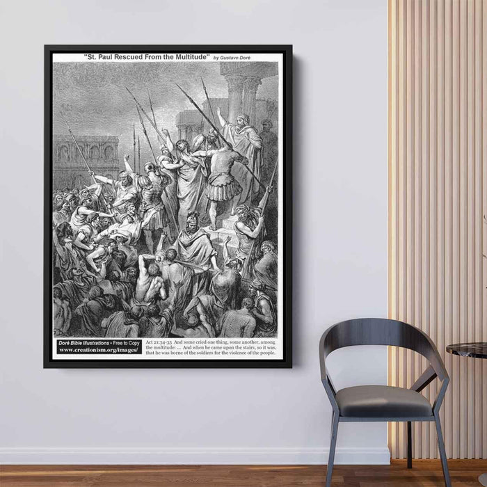 St. Paul Rescued From The Multitude by Gustave Dore - Canvas Artwork