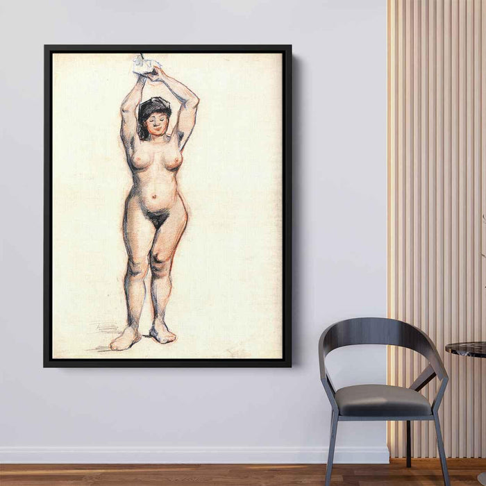 Standing Female Nude Seen from the Front (1886) by Vincent van Gogh - Canvas Artwork