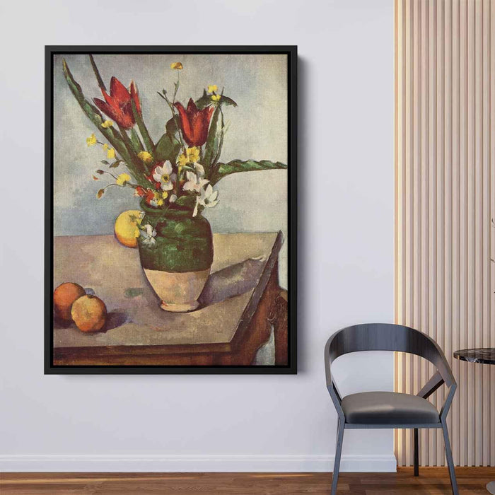 Still Life, Tulips and apples by Paul Cezanne - Canvas Artwork