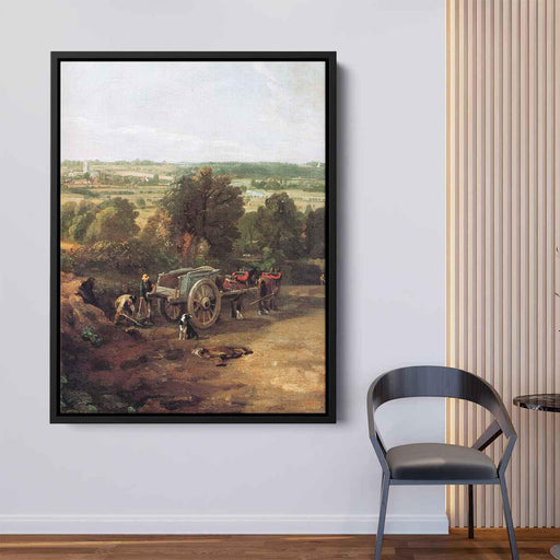Stour valley and Dedham village by John Constable - Canvas Artwork