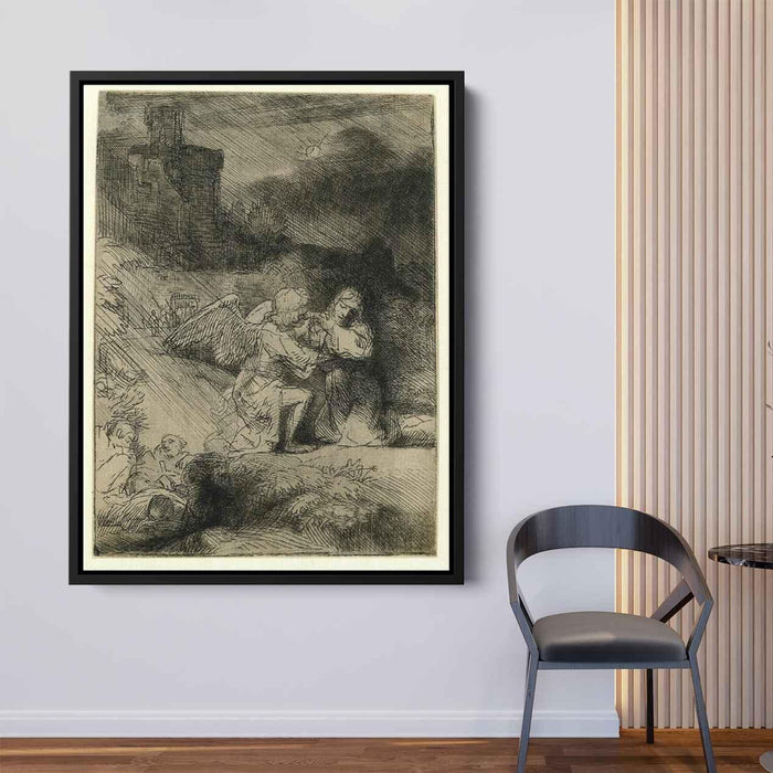 The agony in the garden (1657) by Rembrandt - Canvas Artwork