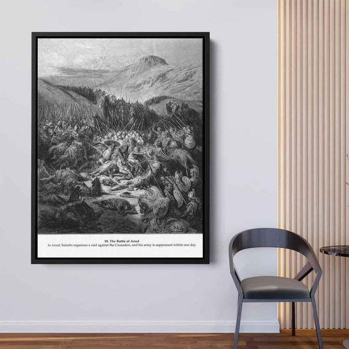 The Battle of Arsuf by Gustave Dore - Canvas Artwork