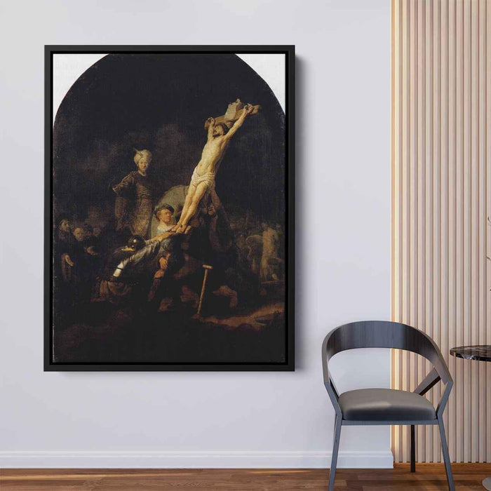 The Elevation Of The Cross (1633) by Rembrandt - Canvas Artwork