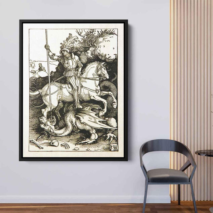 St. George and the Dragon (1504) by Albrecht Durer - Canvas Artwork