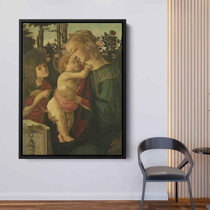 The Madonna and Child with the Infant Saint John the Baptist by Sandro Botticelli - Canvas Artwork