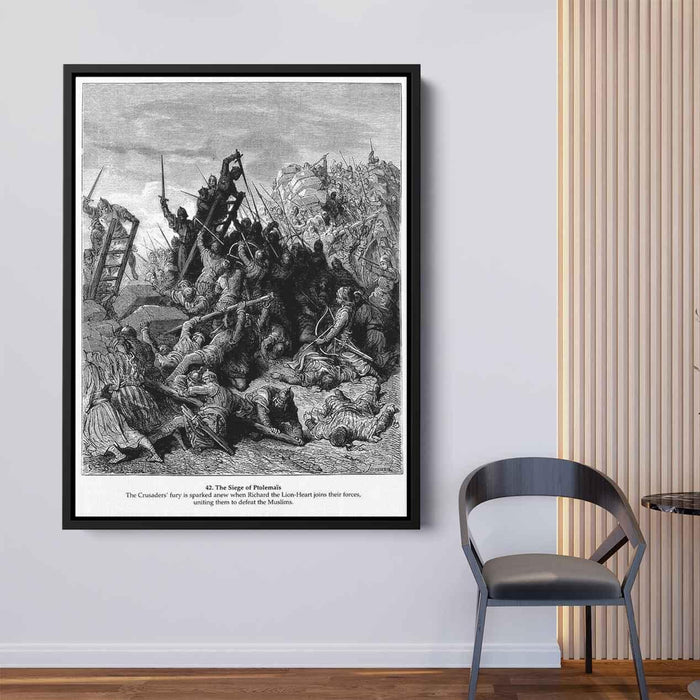 The Siege of Ptolemais by Gustave Dore - Canvas Artwork