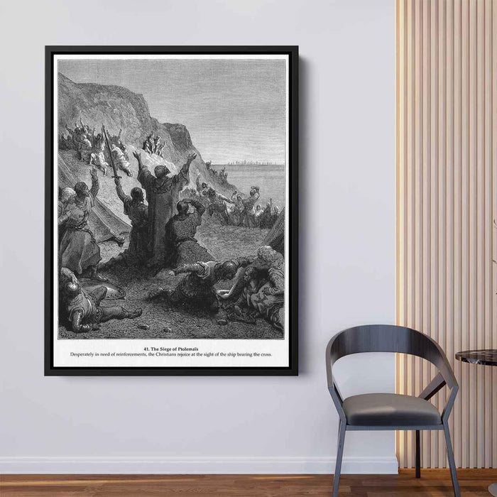 The Siege of Ptolemais by Gustave Dore - Canvas Artwork