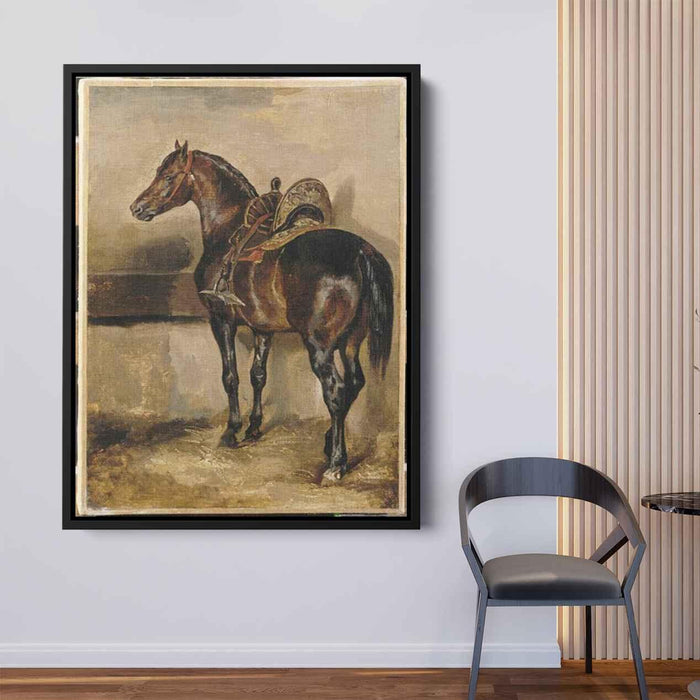 Turkish horse in a stable by Théodore Géricault - Canvas Artwork