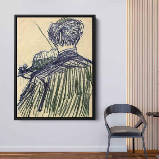 Violinist Seen from the Back (1887) by Vincent van Gogh - Canvas Artwork