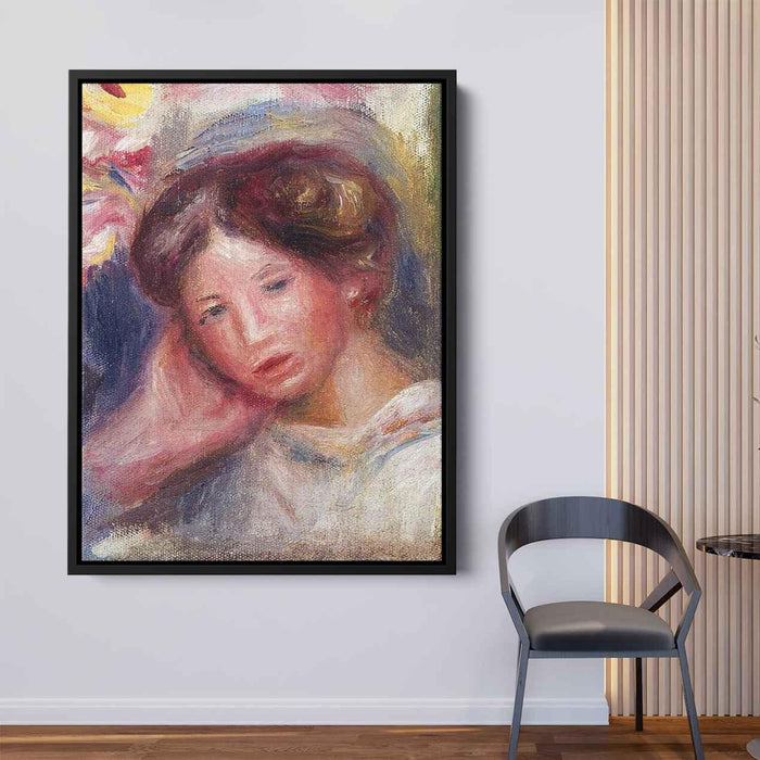 Woman`s Head (1905) by Pierre-Auguste Renoir - Canvas Artwork