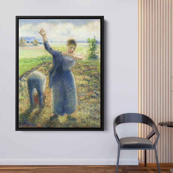 Workers in the Fields (1897) by Camille Pissarro - Canvas Artwork