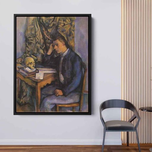 Young Man and Skull (1898) by Paul Cezanne - Canvas Artwork