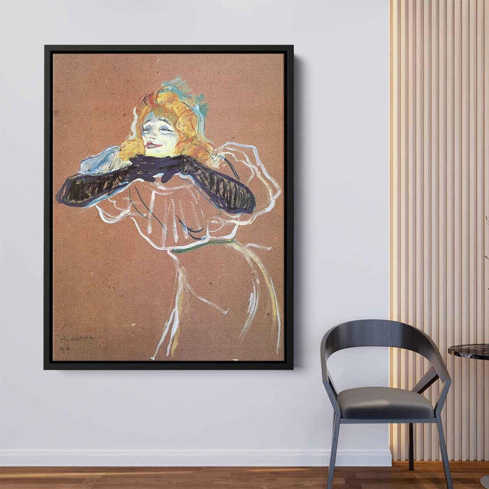 Yvette Guibert singing (1894) by Henri de Toulouse-Lautrec - Canvas Artwork