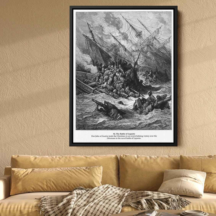 Battle of Lepanto in 1571 (1877) by Gustave Dore - Canvas Artwork