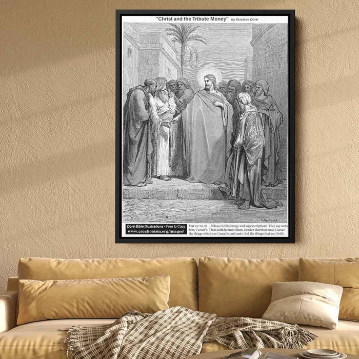 Christ And The Tribute Money by Gustave Dore - Canvas Artwork