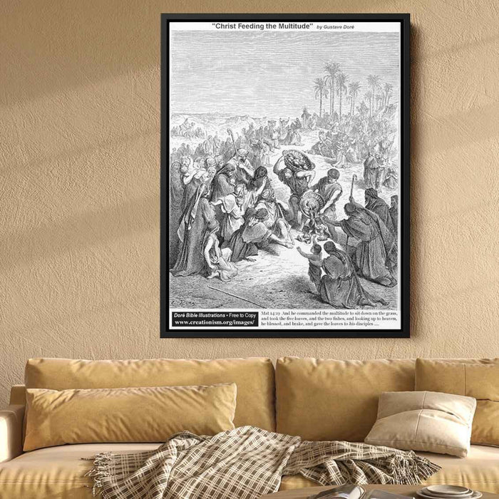 Christ Feeding The Multitude by Gustave Dore - Canvas Artwork