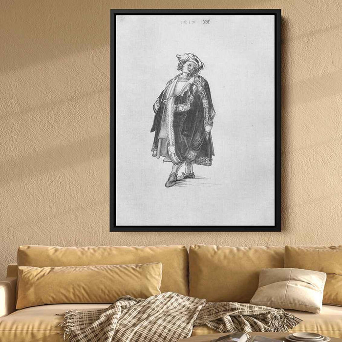 Design to a court dress by Albrecht Durer - Canvas Artwork