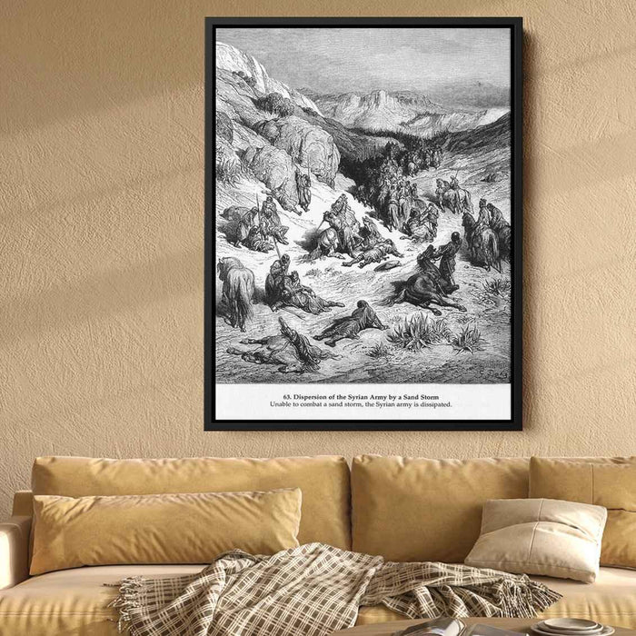 Dispersion of the Syrian Army by a Sand Storm by Gustave Dore - Canvas Artwork